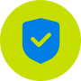 Ícone de verificação representando segurança de dados